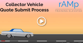 Collector vehicle quote submit process